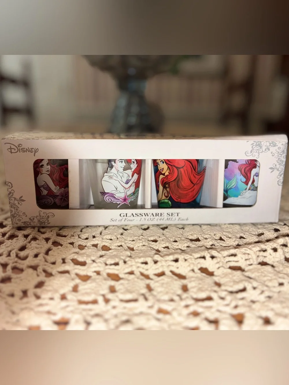 New in Box Disney Ariel the Little Mermaid Shot Glasses Set